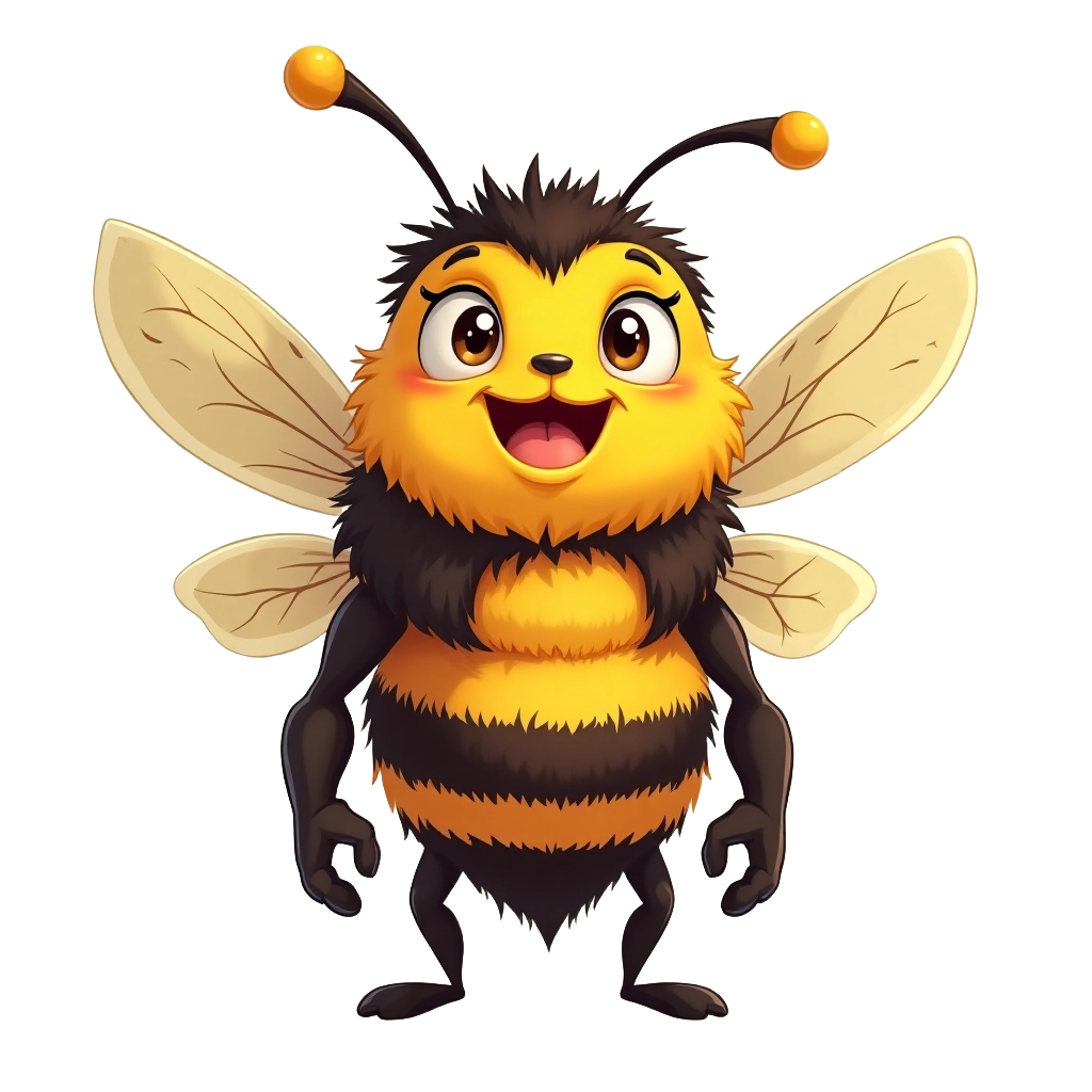 Happy Bee Character